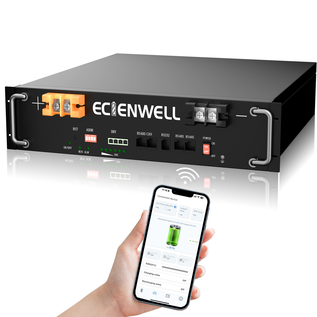 48V(51.2V) 100Ah LiFePO4 Server Rack Battery