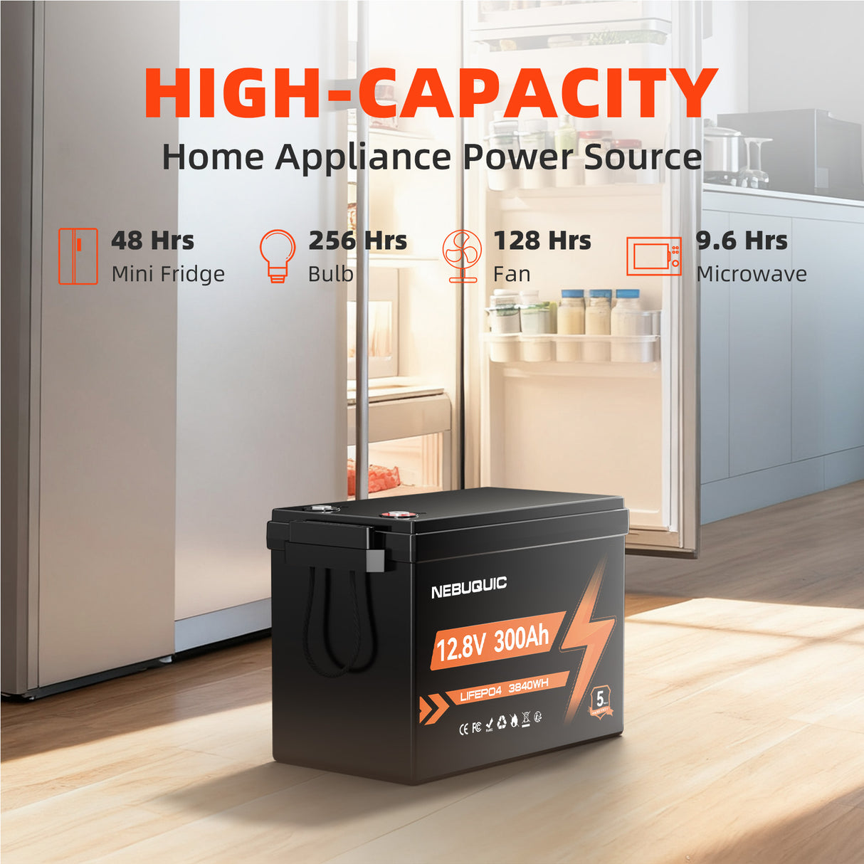 12V 300Ah LiFePO4 Lithium Battery, 200A BMS Deep Cycle Battery, EV Grade A+ Battery Cells, Low-Temp Protection, 12 Volt Lithium Batteries for RV, Truck, Kayak, Solar, Camper