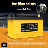 12V 40Ah LiFePO4 Start and Stop Car Battery