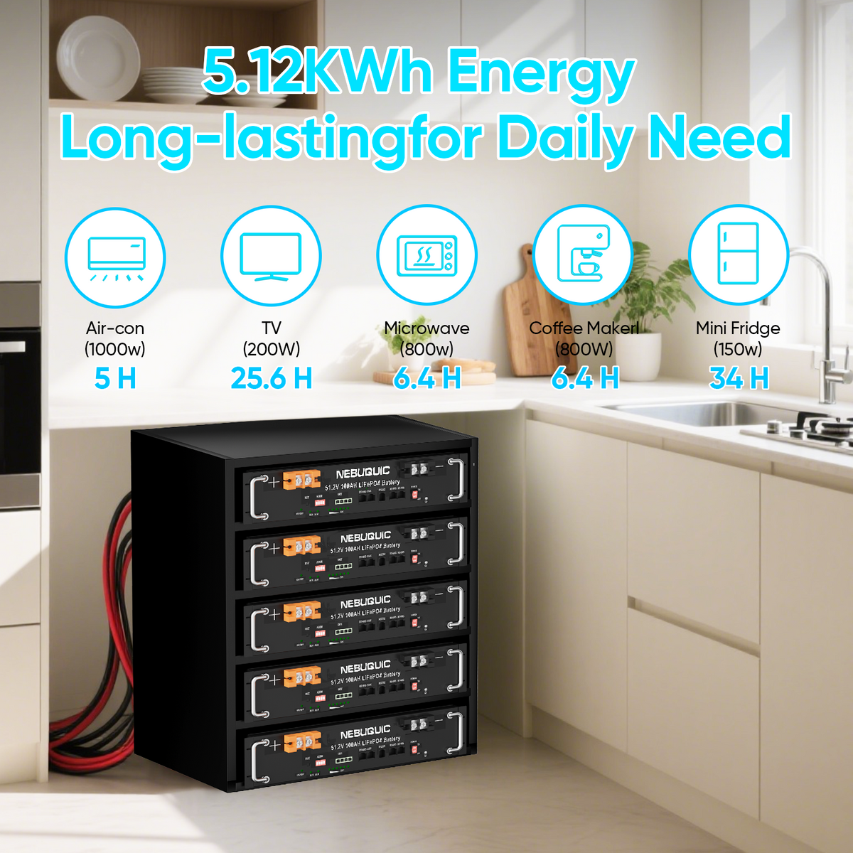 Server Rack Battery Portable 51.2V 100Ah Server Rack Battery | LiFePO4 5.12kWh | Free US Shipping ...