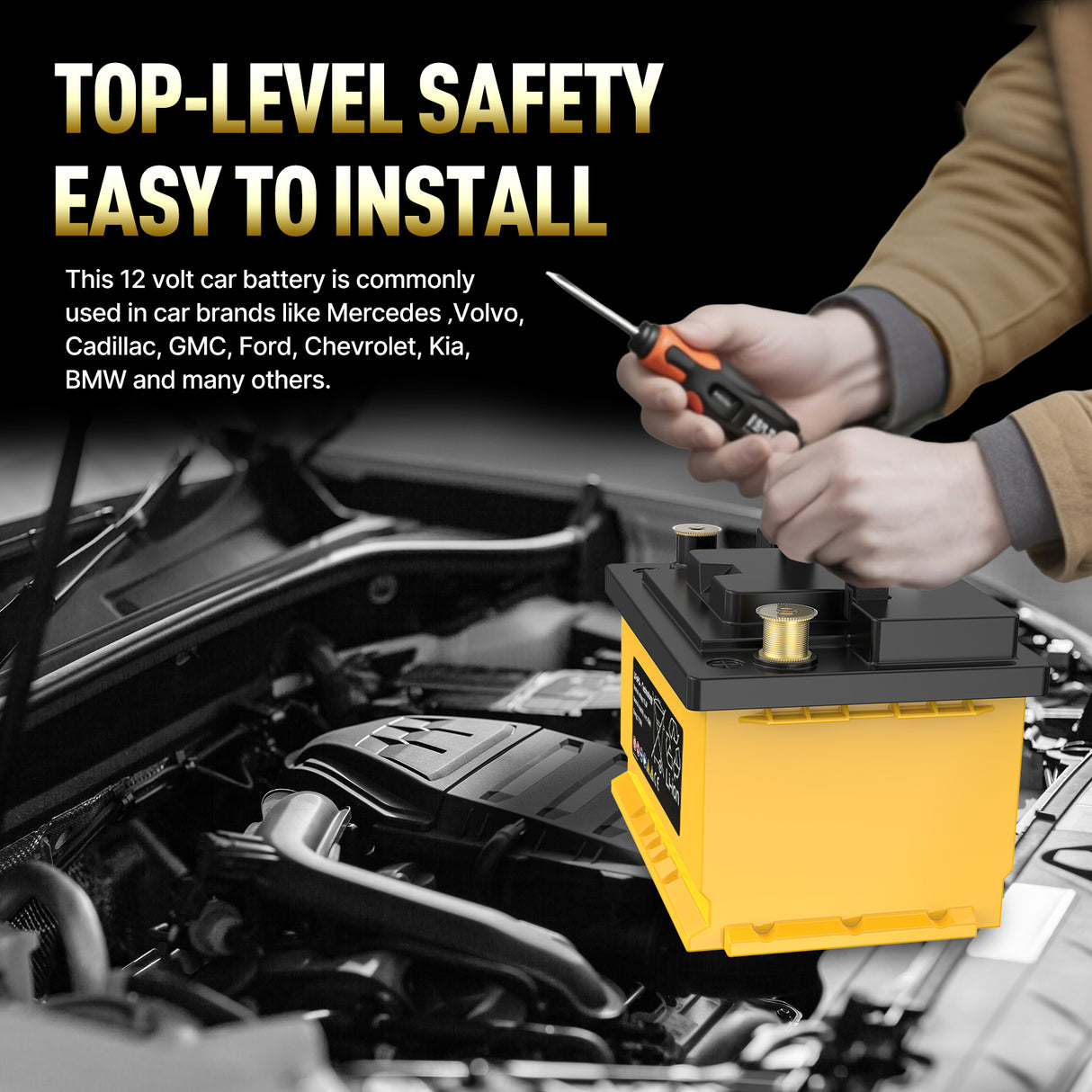 12V 40Ah LiFePO4 Start and Stop Car Battery