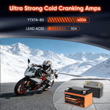 YTX7A-BS 400CCA Lithium LiFePO4 Motorcycle Battery, 12V 4Ah Maintenance Free Powersport Replacement Battery
